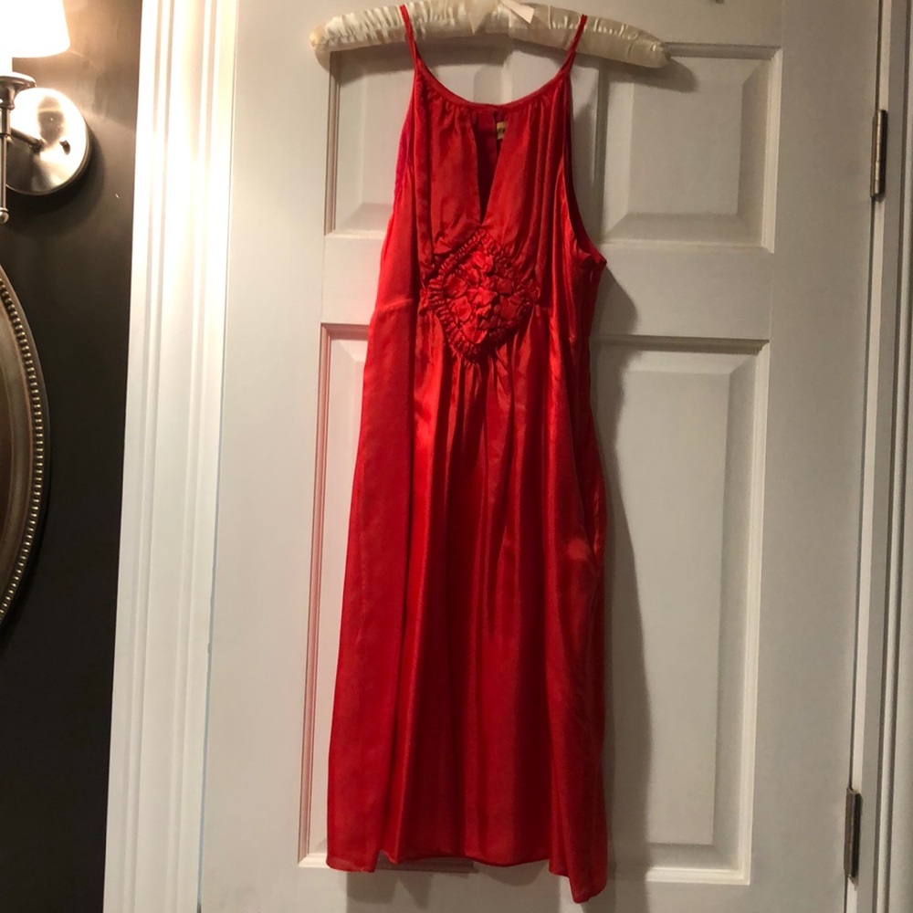 Lovely red silk dress